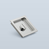 Square recessed pull with e.r. button