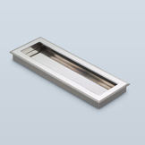 Rectangular with triple stepped edge, 7" x 2-1/4" x 1/4" lip