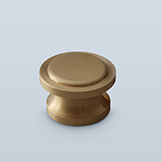 Cabinet pull with hourglass base and mound on face