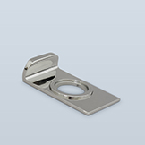 Escutcheon with integral edge pull, 3-1/2" x 2" x 1/8"