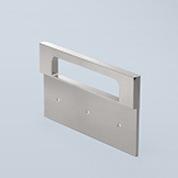 Edge pull with cut-out