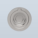 Round recessed drop ring pull, 3-1/4" diameter