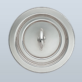 Recessed cup pull with beading