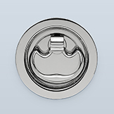Recessed cup pull with beading
