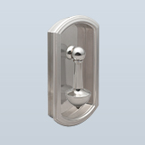 Oval recessed pull with edging